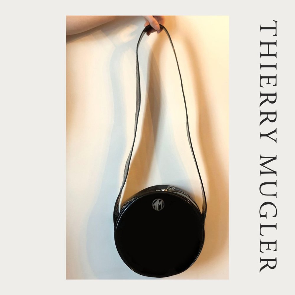 Thierry Mugler Black Round Shoulder Bag